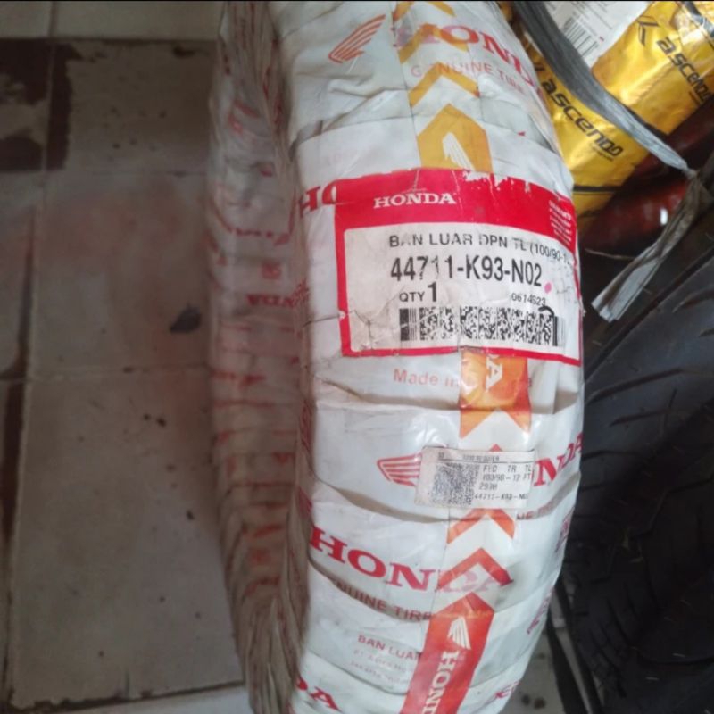 ban luar motor honda ring 12 100/90-12 tubles matic federal ahm motor genio scoopy