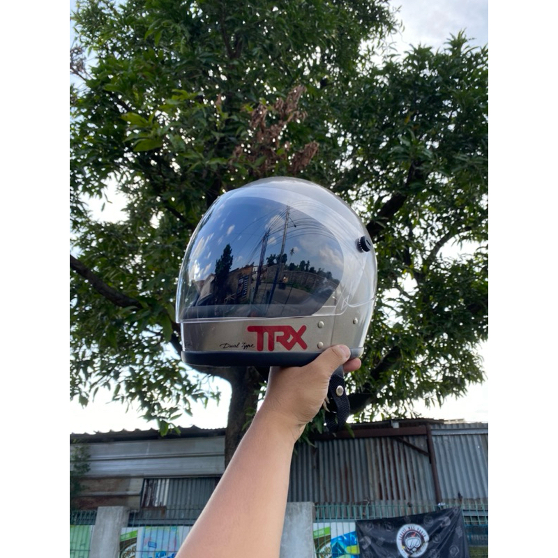 Helm Honda TRX Custom abu