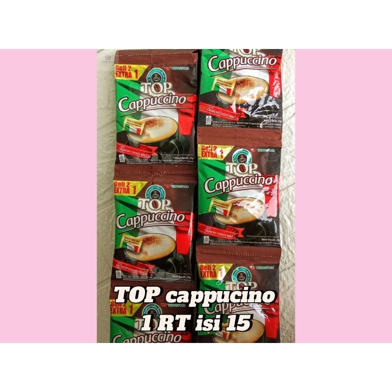 

Kopi TOP coffe cappucino 1 renceng isi 15 sachet