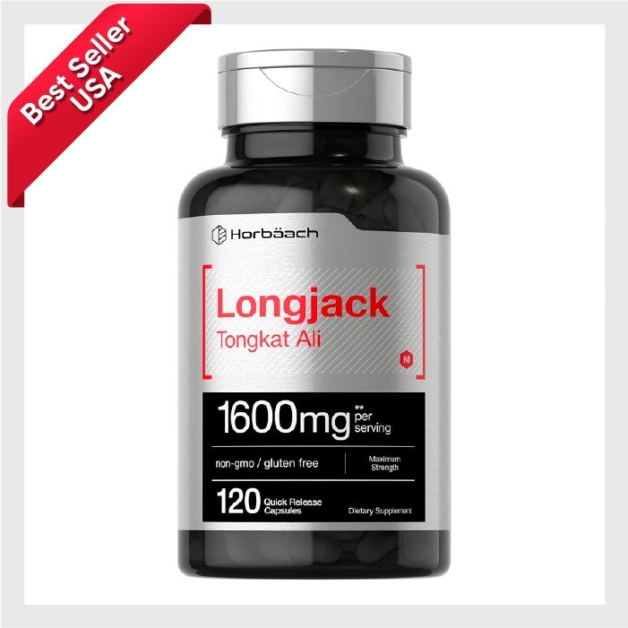 Suplemen Herbal untuk Vitalitas Pria - Kapsul Ekstrak Tongkat Ali 1600 mg 120 Kapsul