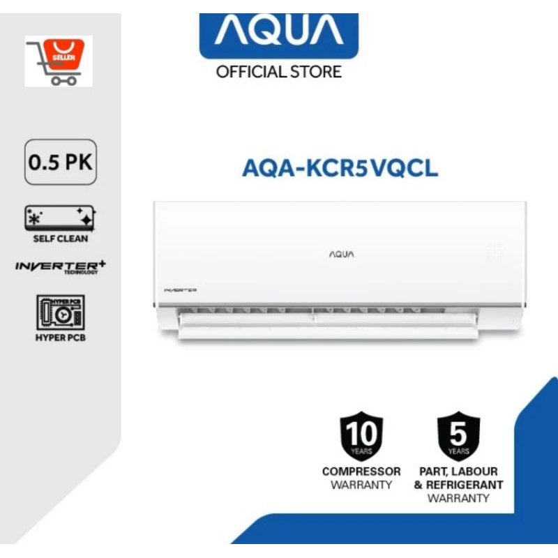 AC INVERTER AQUA 1/2PK INVERTER CLEAN COOL KCR-5VQCL