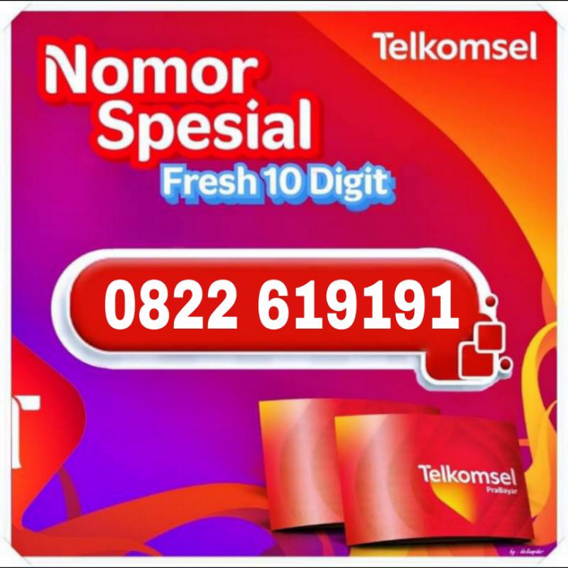 kartu perdana cantik 10 digit nomor cantik simpati 10 angka nomer cantik telkomsel 822619191