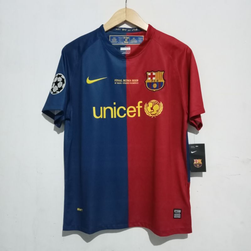 Jersey Player Issue Barcelona Home 2008/2009 Final Roma Nameset Messi