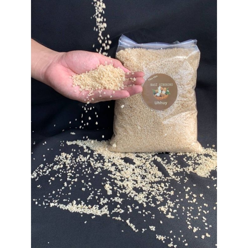 

Nasi Singkong | Tiwul | Oyek Singkong 1 kg Premium, Gluten Free, Rendah Gula, Lezat dan Sehat! Cocok untuk diet.
