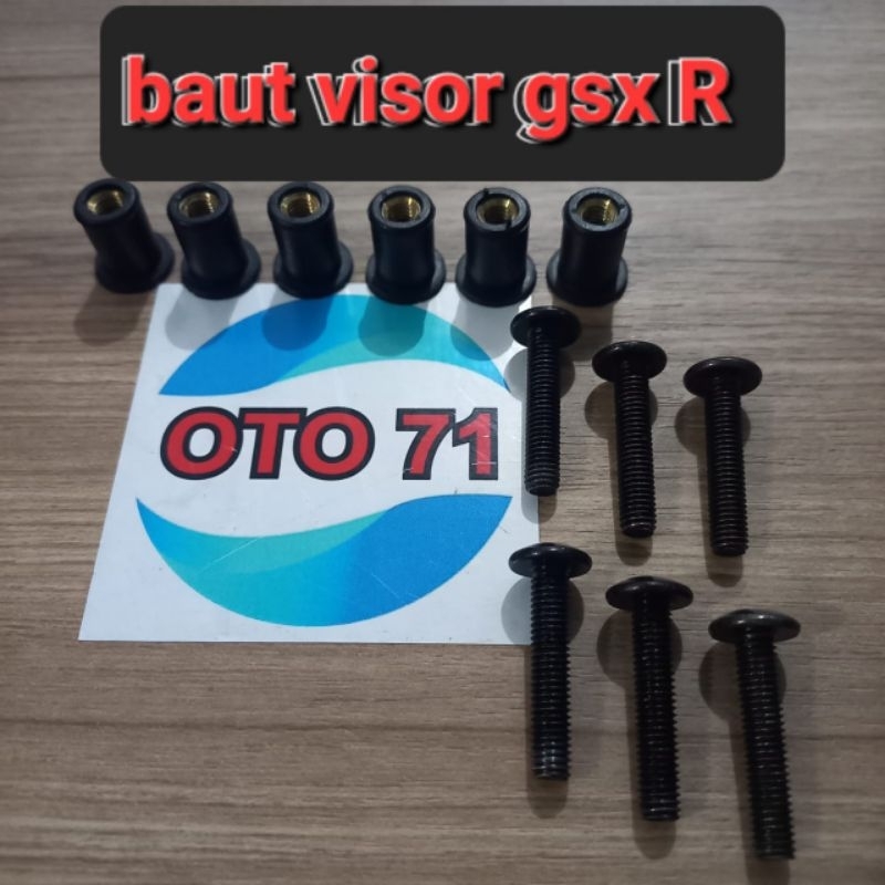 baut dan karet visor gsx r 150cc