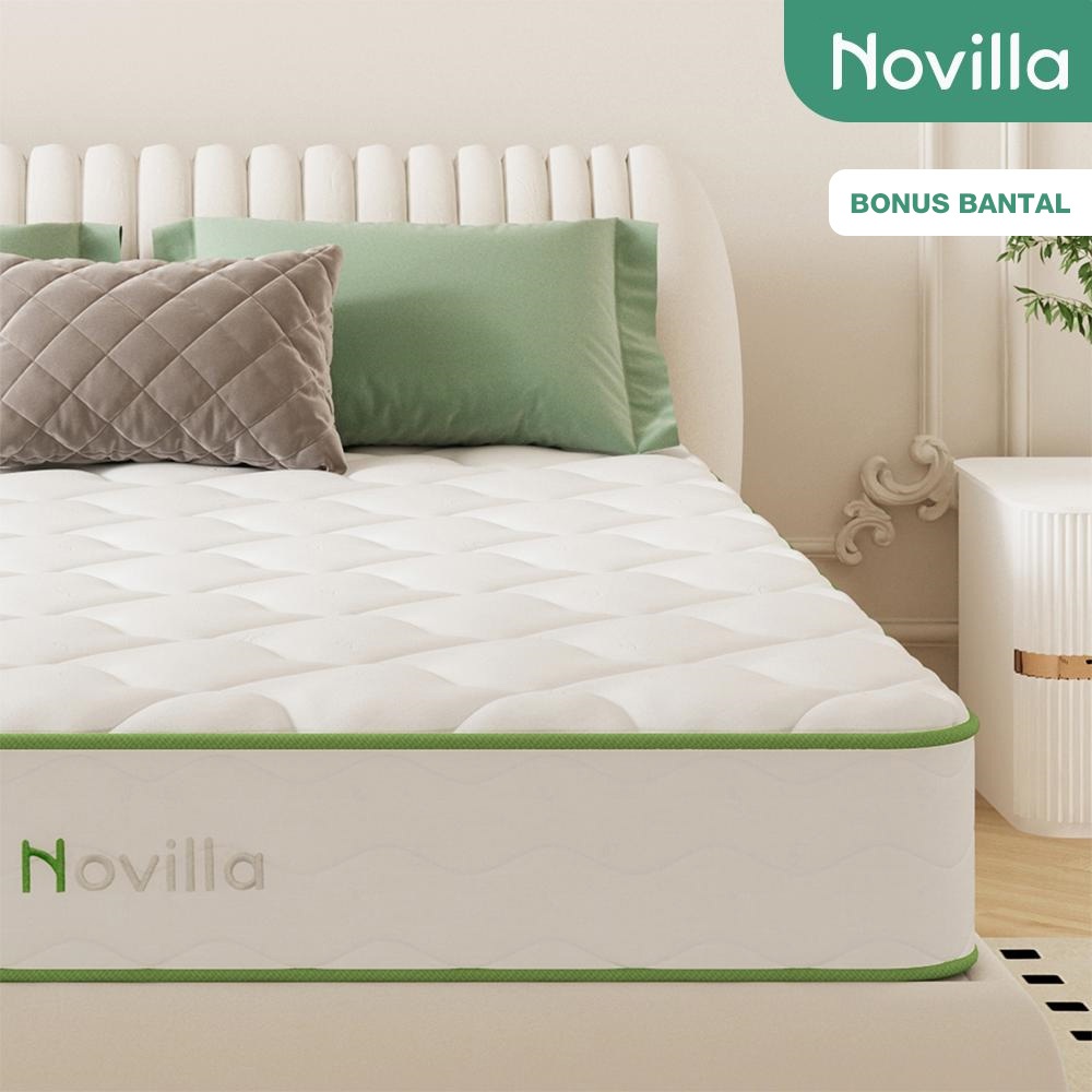 Novilla kasur MetaDream lantai pegas springbed tebal 18/20cm empuk matras anti lembab ukuran royal