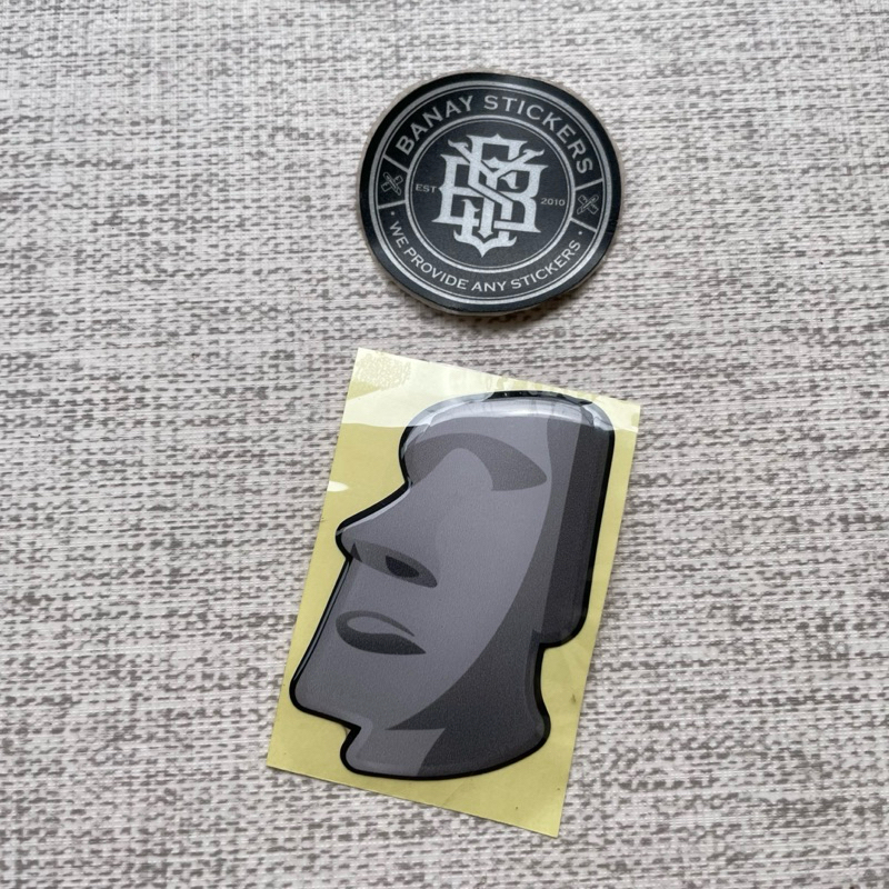 Sticker Stiker Emblem Emot Batu Emoji Batu Timbul