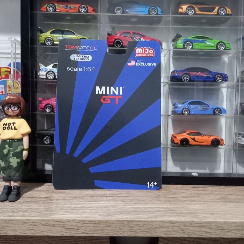 Custom Card Nissan GT-R R35 LBWK Candy Blue #34 MiniGT