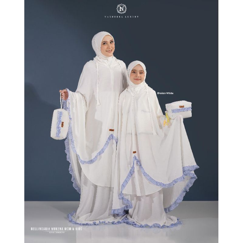 BELLINDARIA MUKENA NADHEERA LUXURY, MUKENA COUPLE, MUKENA IBU & ANAK, MUKENA POLOS, MUKENA TERBARU