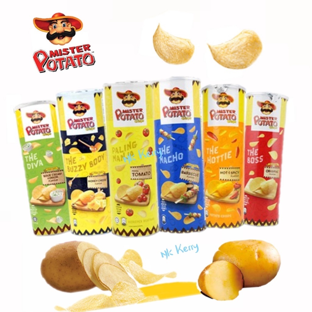 

Mister Potato 85 gr/ Ciki Kentang/ Keripik Kentang/ Mister Potato