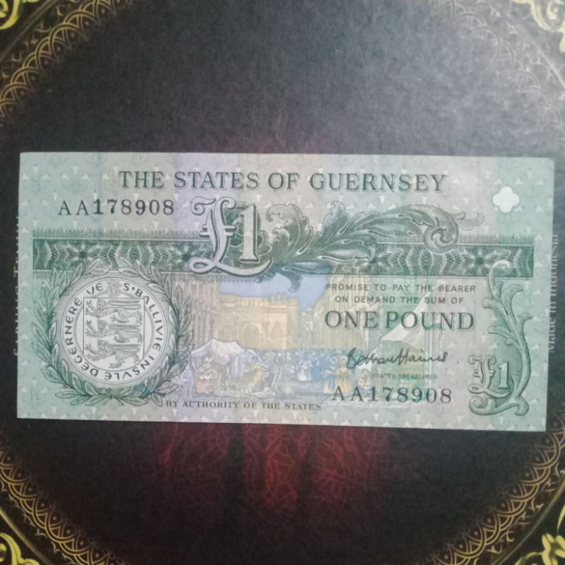 Uang Guernsey 1 pound vf