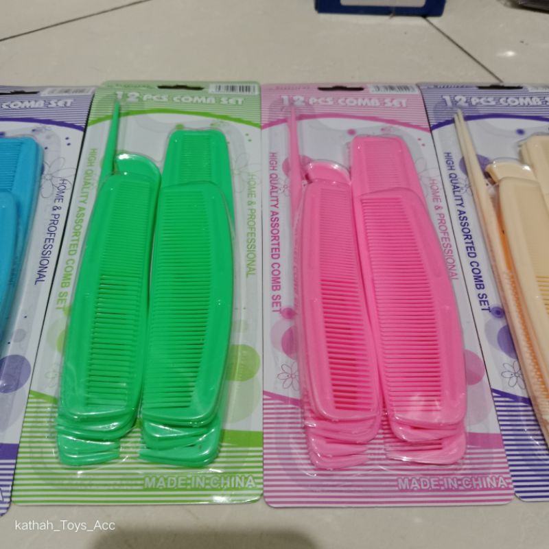 sisir rambut set 12pcs