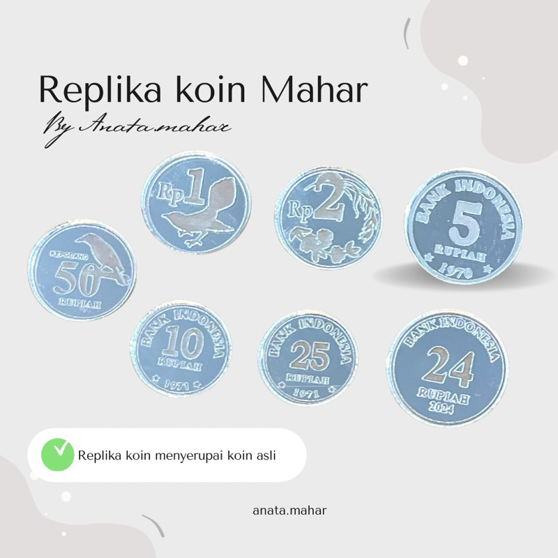 replika koin/ koin mahar /koin Rp.25/ koin kuno