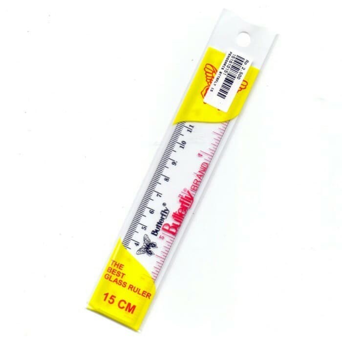

BUTTERFLY PENGGARIS MIKA TRANSPARANT 15 CM / RULER GARISAN