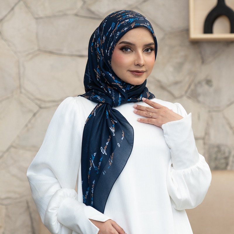 Mandjha Harmony Navy Hijab Ori Mandjha Ivan Gunawan