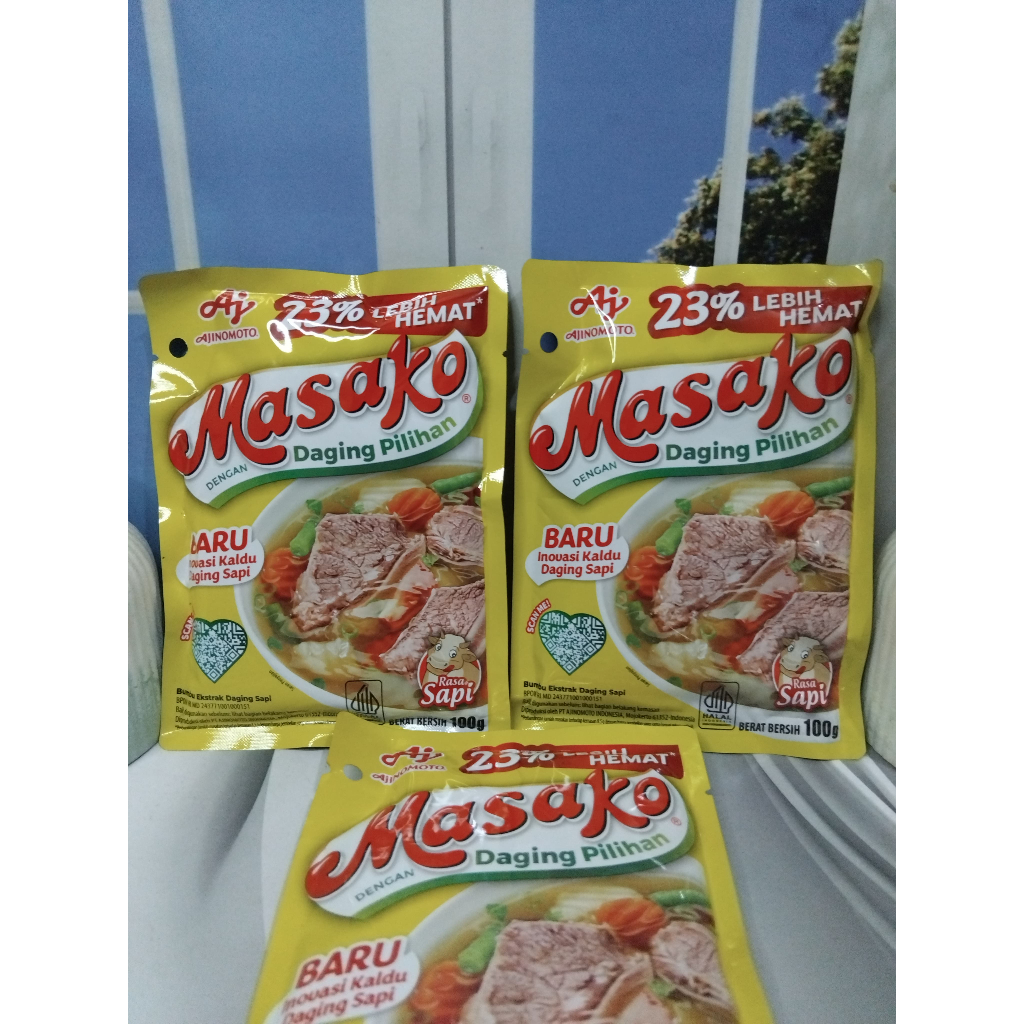 

Masako Bumbu Kaldu Sapi Penyedap Rasa 100g