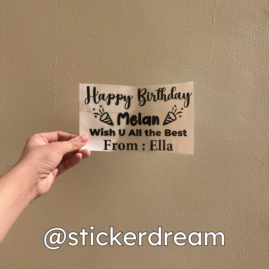 

Stiker Custom Balon PVC 10 inch Ukuran 15x15cm Stiker Akrilik Stiker Cutting Potong Custom