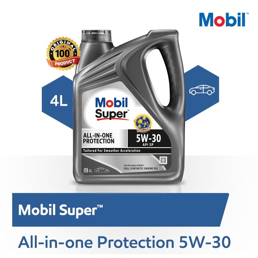 MOBIL 1 SUPER ALL IN ONE PROTECTION 5W-30 API SP 4 Liter OLI FULL SYNTHETIC Untuk HONDA JAZZ CITY MO