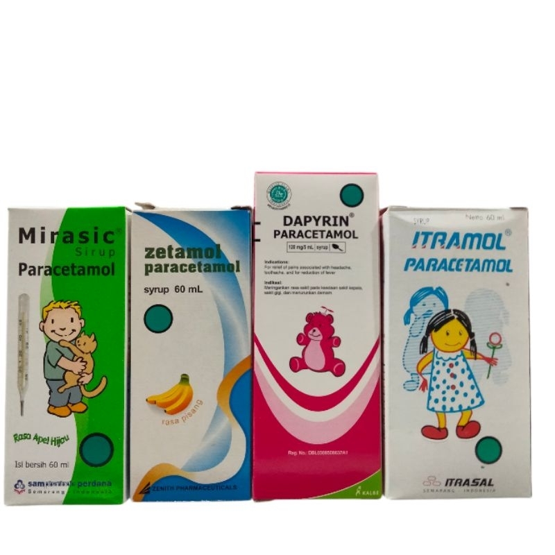 Paracetamol sirup anak/ mirasic /zetamol /dapyrin /itramol