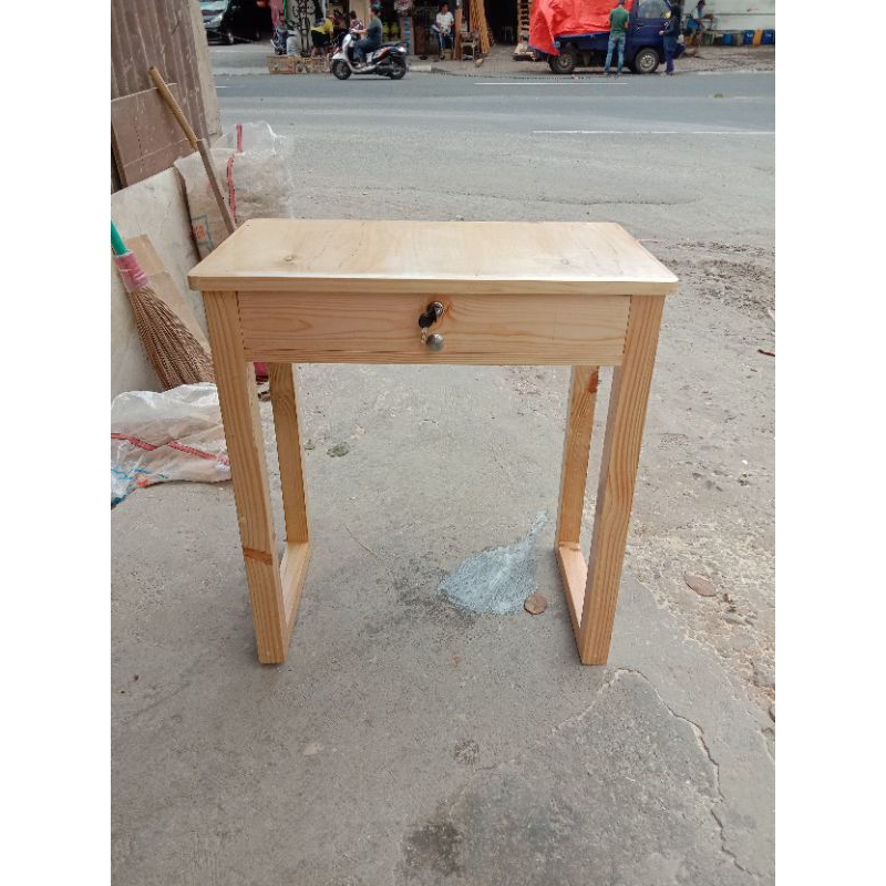 TERBARU Meja Laci minimalis Model Kaki U Pake Lacii 60x40x75cm