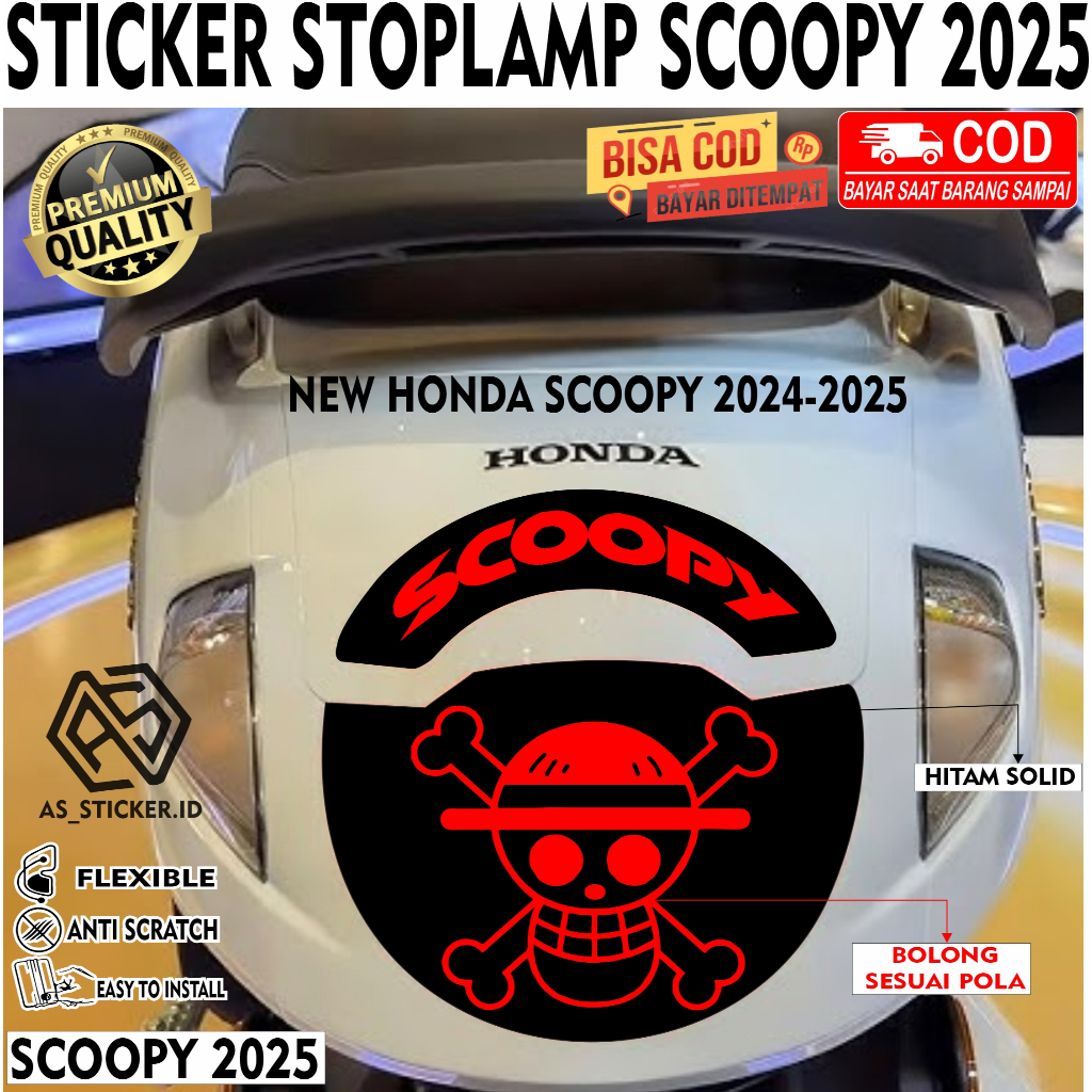 STICKER CUTTING STOPLAMP SCOOPY 2025 / STICKER CUTTING  VARIASI LAMPU BELAKANG NEW SCOOPY 2025