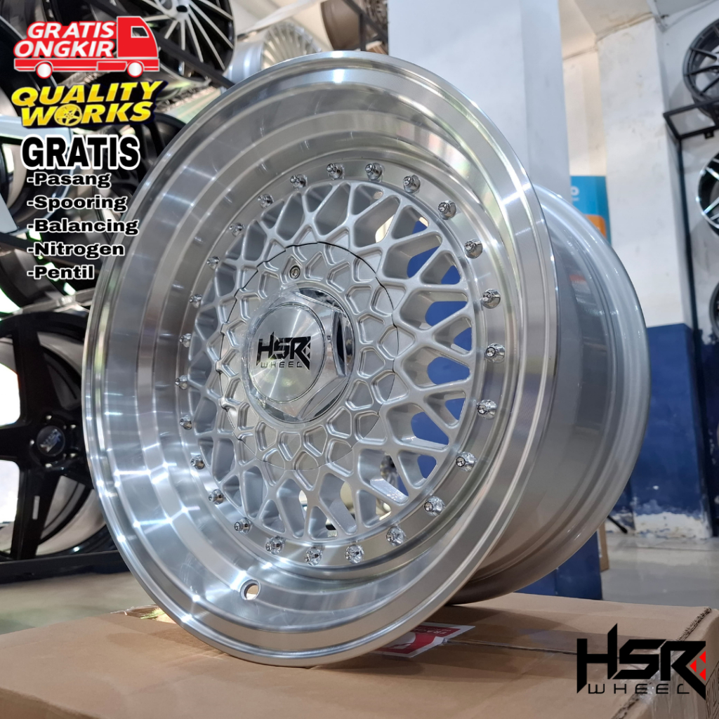 Velg Celong BBS RS Ring 15 HSR Pnp Mobil Yaris, Ignis, Jazz, Starlet, Vios