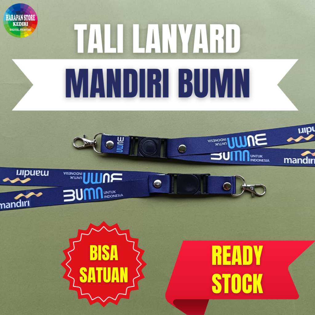 

[READY STOCK] TALI LANYARD ID CARD YOYO MANDIRI BUMN -BISA SATUAN