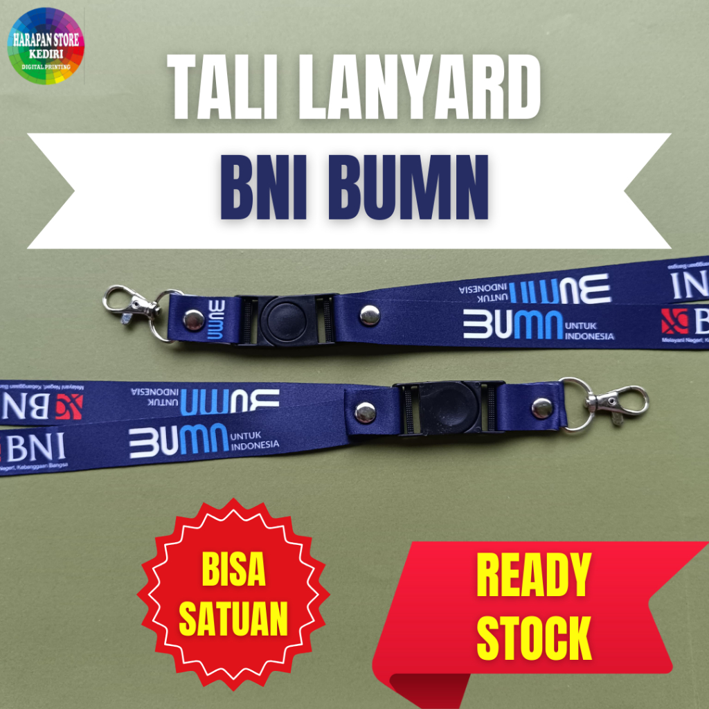 

[READY STOCK] TALI LANYARD ID CARD YOYO BNI BUMN -BISA SATUAN