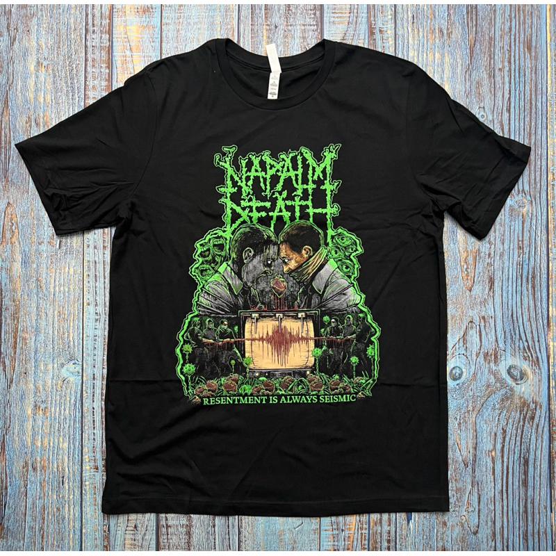 Kaos T-Shirt Band Napalm Death - Resentment 2022 Tour Official Merchandise