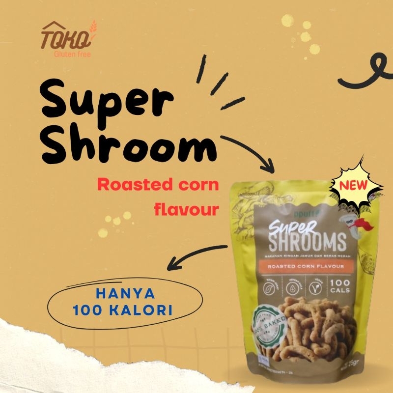 

Ppuff Super Shroom Gluten Free Snack Vegan Healthy Diet Special Needs Rasa Roasted Corn No Msg