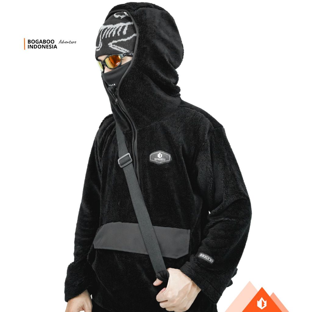 Bogaboo jaket Hoodie sherpa seri BRICCIO - JAKET polar mid layer - jaket anorak pria dan wanita - Ho