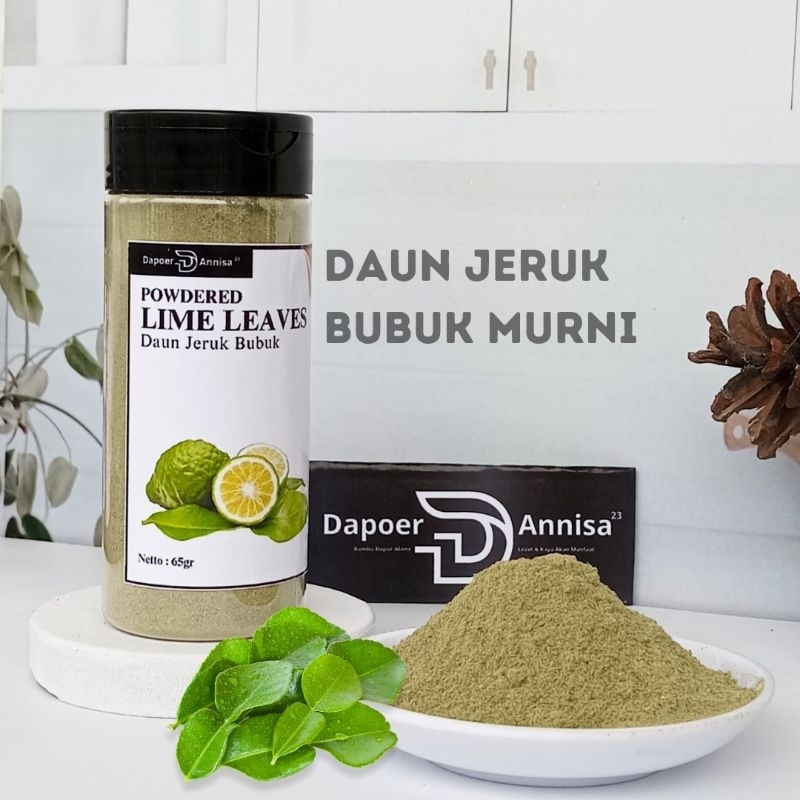 

Daun Jeruk Bubuk Murni 65gr Rempah Asli Pilihan Dapoer Annisa