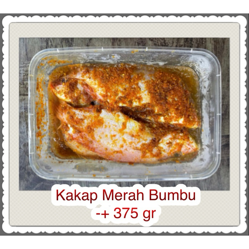

Kakap Merah Bumbu -+ 375gr - Ikan Kakap Marinasi