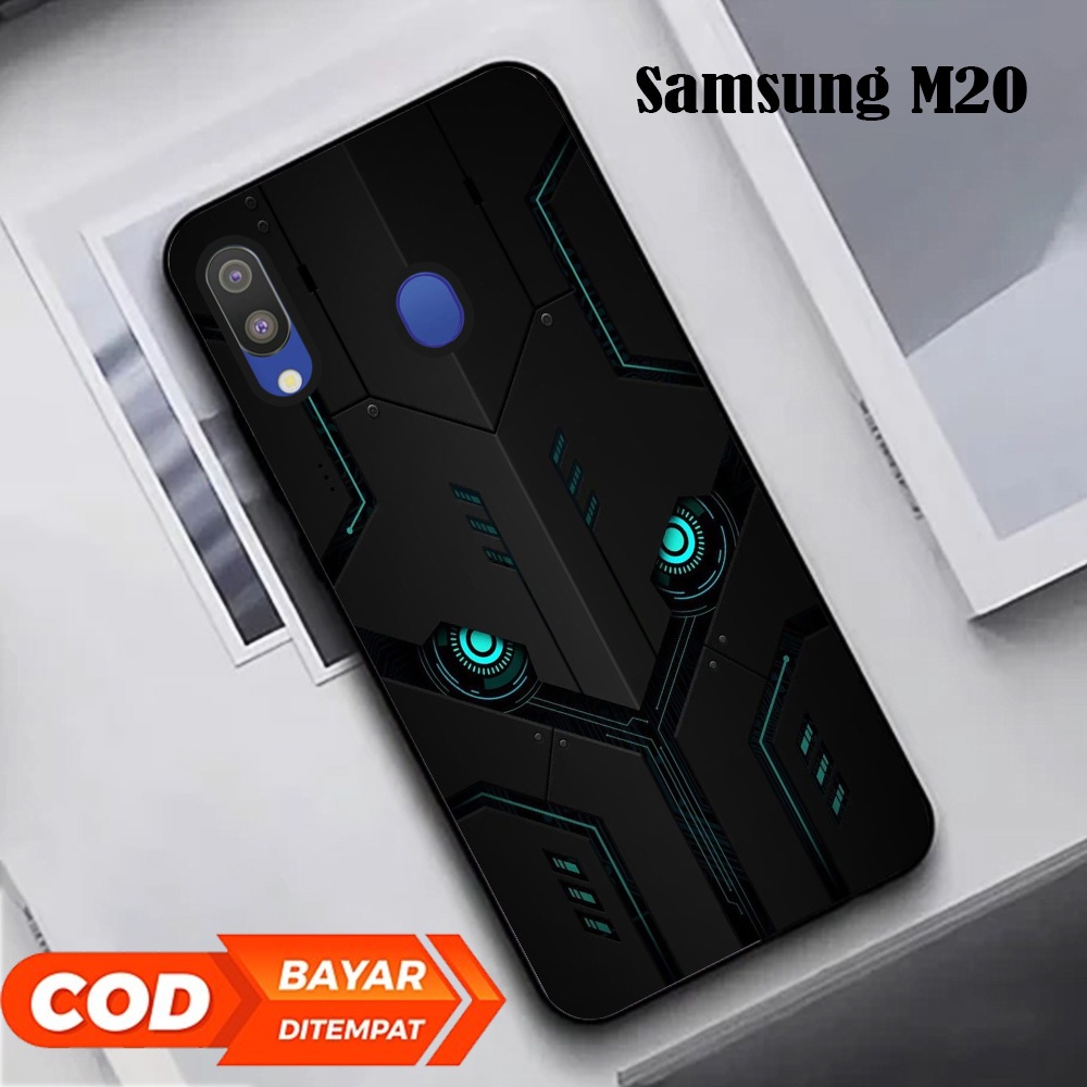 [A01] Light Robot Casing SAMSUNG M20 Case Pelindung Hp Keren Lucu Viral Unisex Terbaru