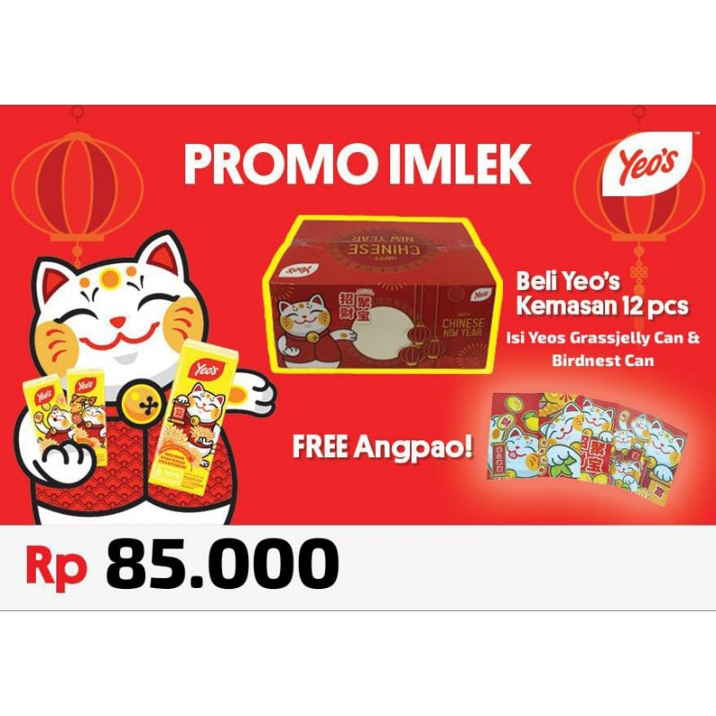 

Yeos kemasan imlek 1 Box isi 12 kaleng