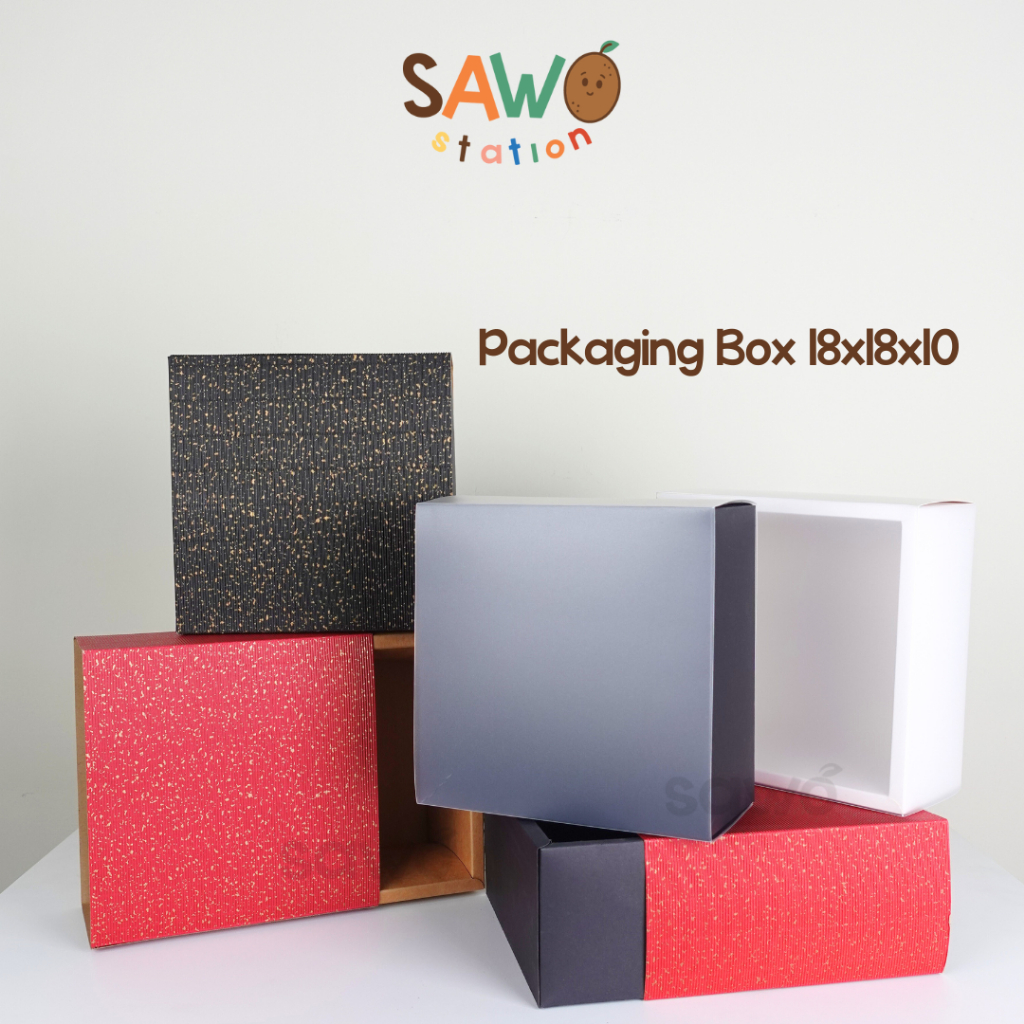 

[18x18x10] MINIMAL 5PCS Packaging Box Kotak Kosong Souvenir hampers Dus