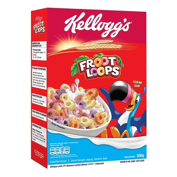 

Kelloggs Froot Loops Cereal / Sereal Froot Loops Kelloggs - 300 Gram
