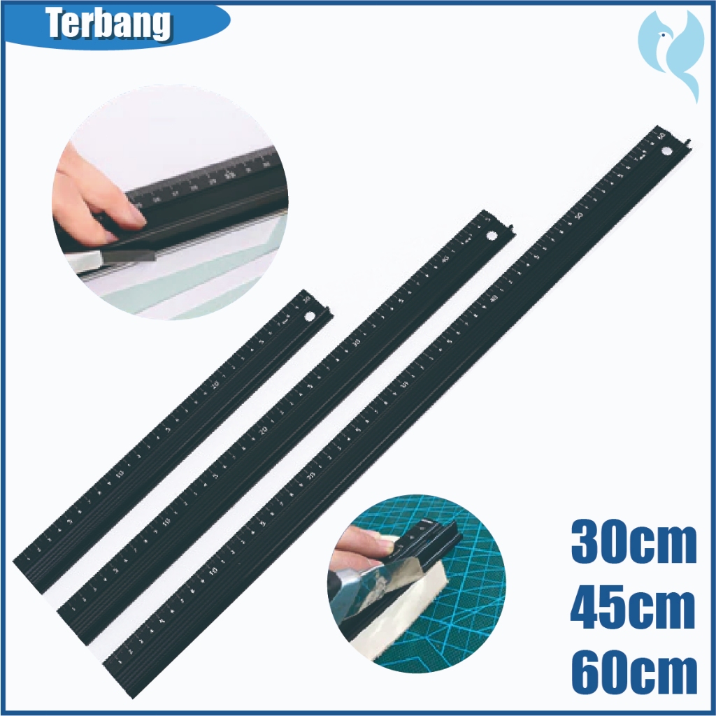 

Penggaris Lurus Aluminum Alloy Anti Slip Untuk Pengerjaan Kayu Marking Safety Cutting