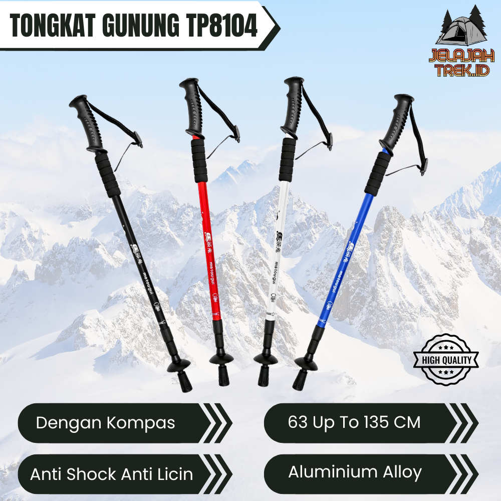 Tongkat Gunung Gagang Lurus / Tongkat Hiking Trekking Pole TP8104