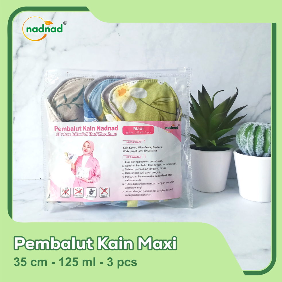 Aurabaik Menspad Kain Cuci Ulang Nadnad Ori Pembalut Kain Wanita Cuci Ulang Anti Bocor Softex Kain
