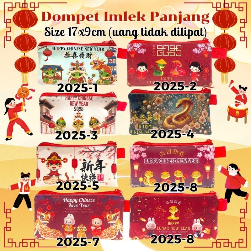 

Dompet Angpao Imlek Panjang Shio Ular Tahun 2025 Lucu Koko Cici Thomas Pony