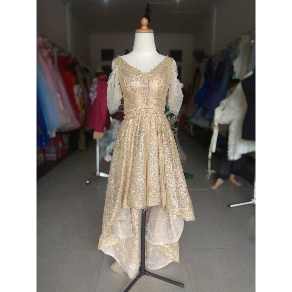 [SEWA] Dress Party Mini Gold / Emas Mini Party Dress GM-002