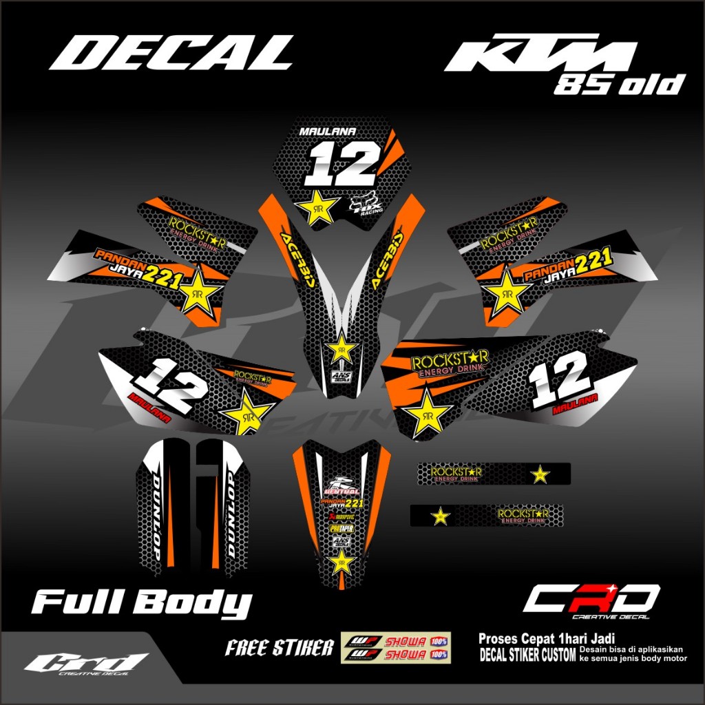 decal stiker ktm 85 old decal ktm 85 lama stiker decal ktm