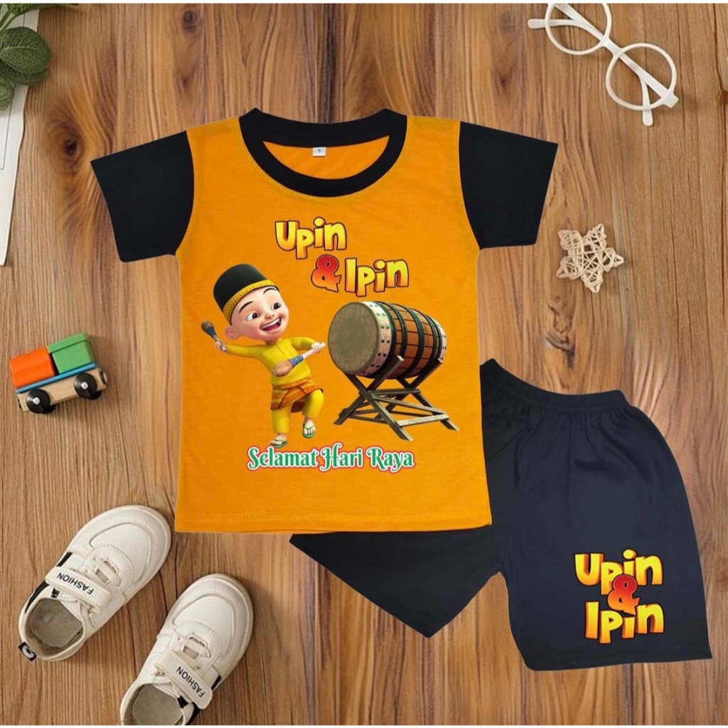 baju distyro anak-anak 2-8 tahun motip upin-ipin kualitas terjamin