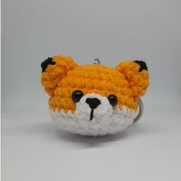 fox amigurumi keychain