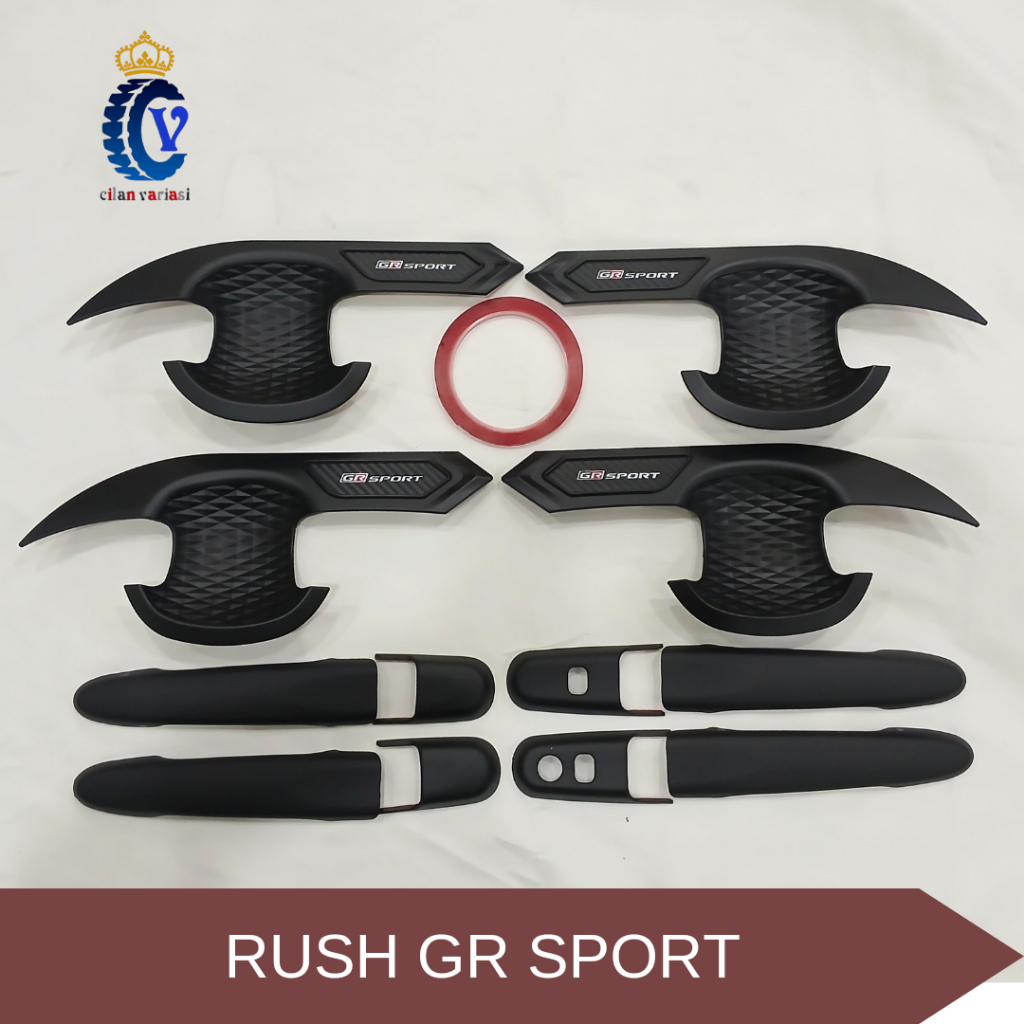 Cover Outer Handle Pintu Mobil Rush Gr Sport 2018 - 2024 Hitam