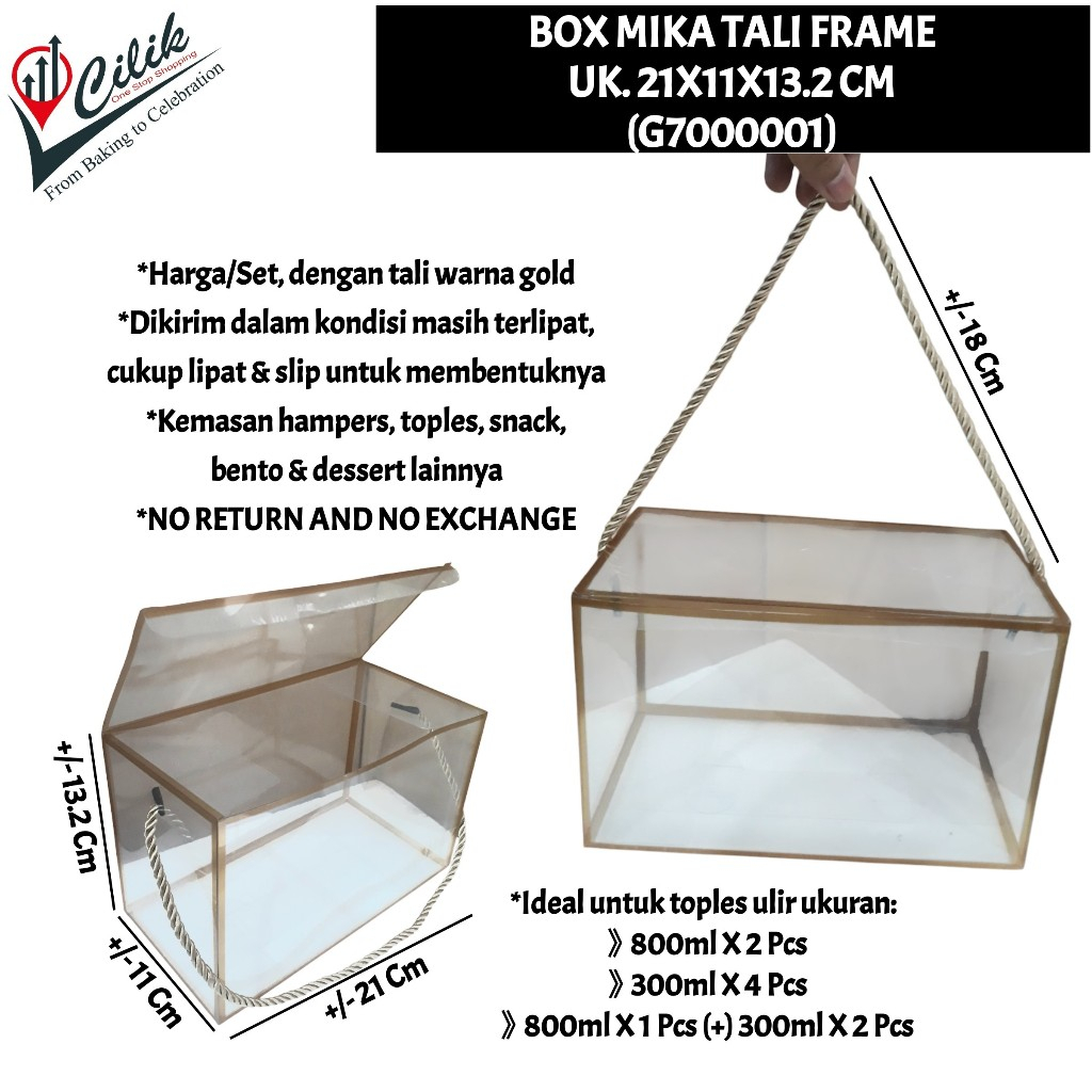 

kemasan+packaging+box+mika+plastik+handle+tali+list+frame+emas+gold+ukuran+size+21x11x13.2cm+21x11x16.5cm+wadah+toples+tutup+ulir+toples+tabung+snack+dessert+cemilan+jajanan+cookies+kue+makanan+bento+gift+souvenir+kado
