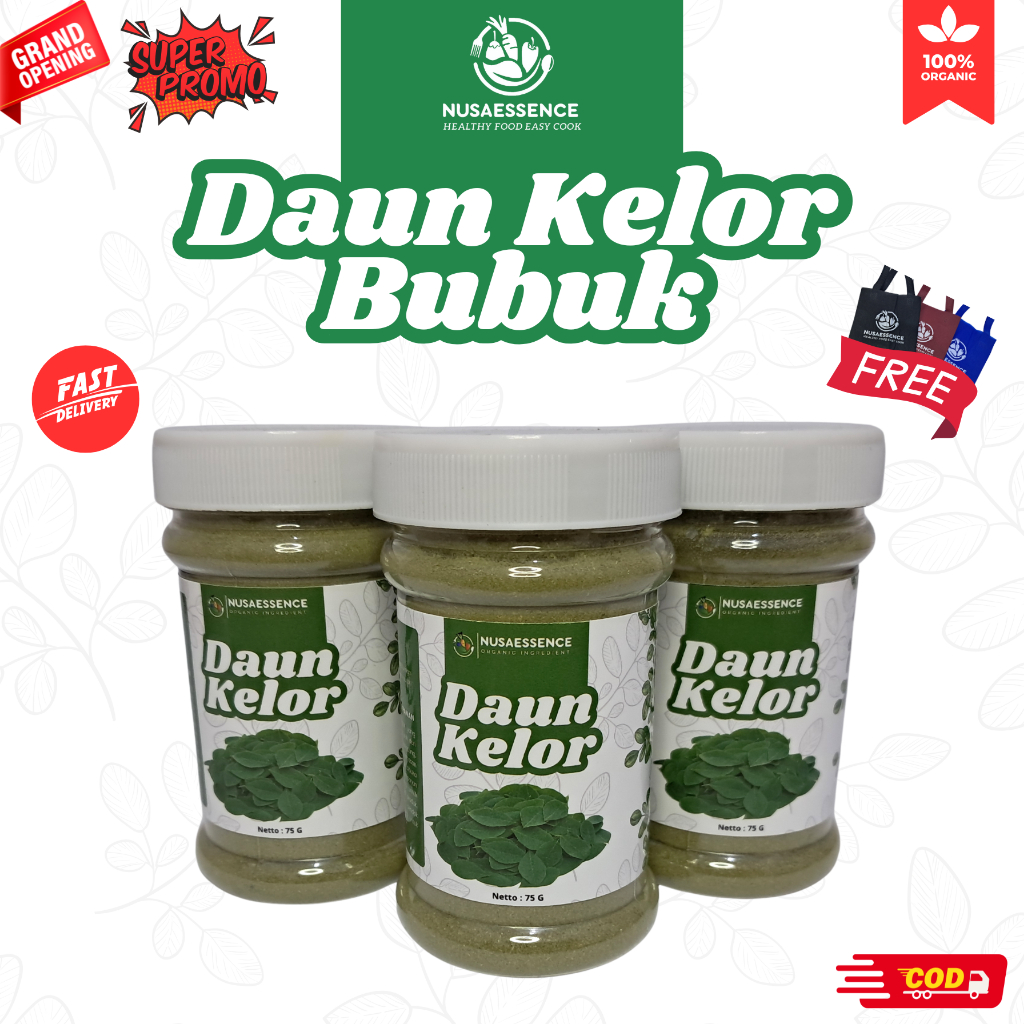 

Daun Kelor Moringa Bubuk Powder Organik Serbuk Premium Super Halus 100% Original