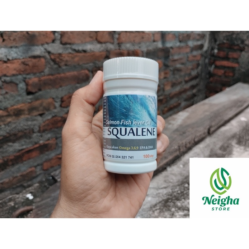 Salmon Fish Lever Oil Squalene  - Minyak Ikan Salmon Omega 3 - 100 Softgel Original