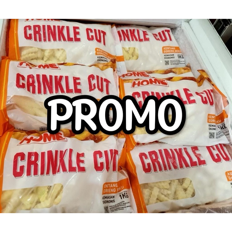 

KENTANG CRINKLE CUT MERK HOME 1KG PROMO‼️